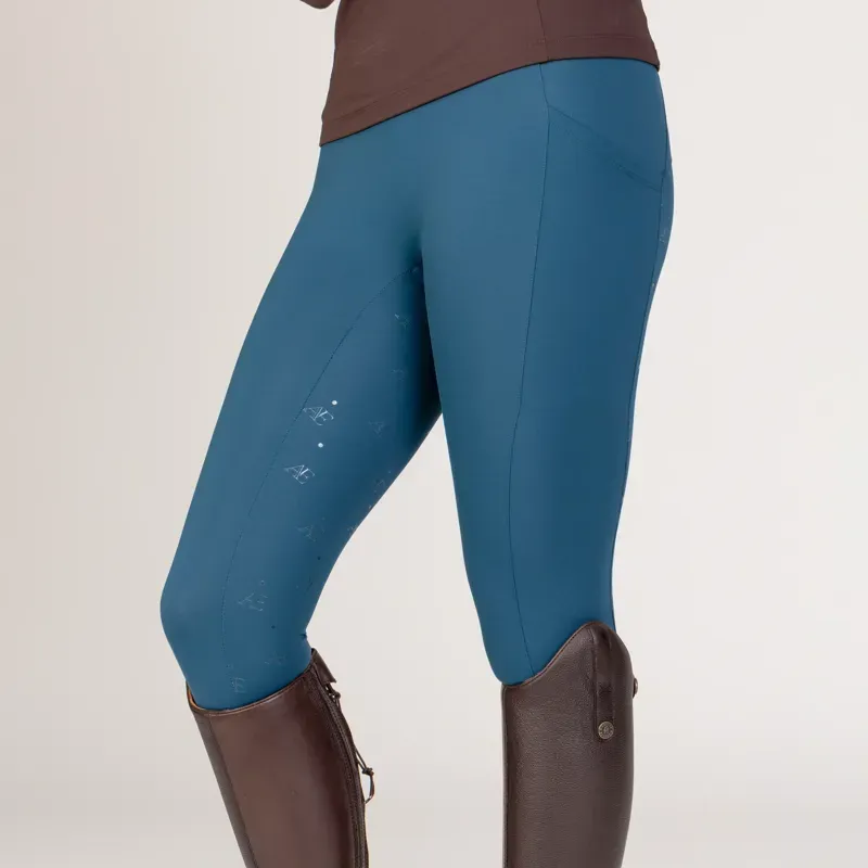 Aubrion Equestrian Winter Riding Tights in Estate Blue-3