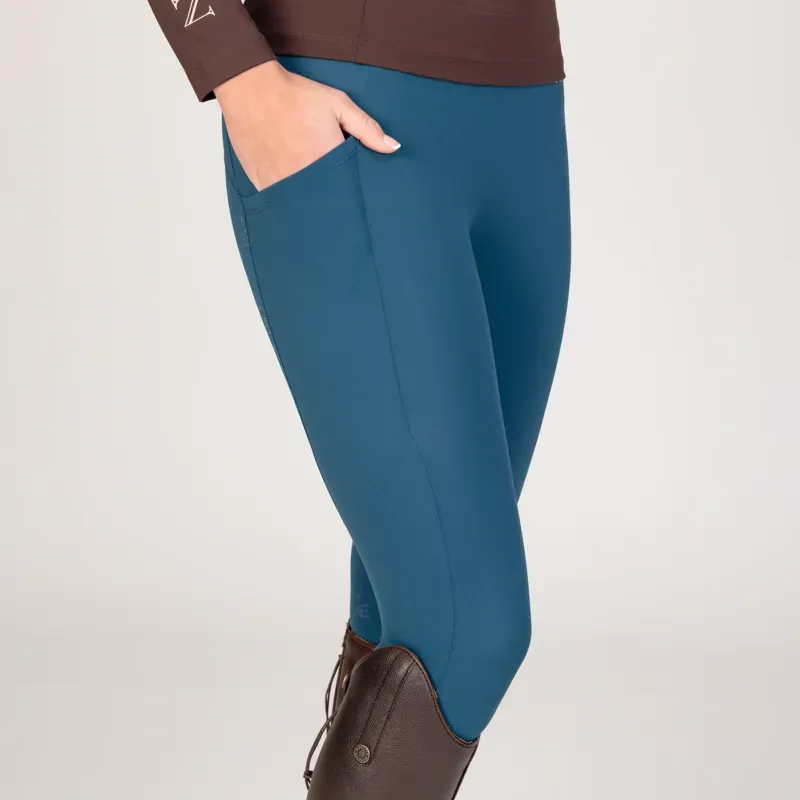 Aubrion Equestrian Winter Riding Tights in Estate Blue-2
