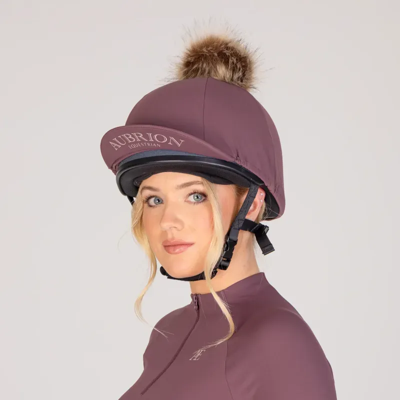 Aubrion Equestrian Hat Cover in Thistle