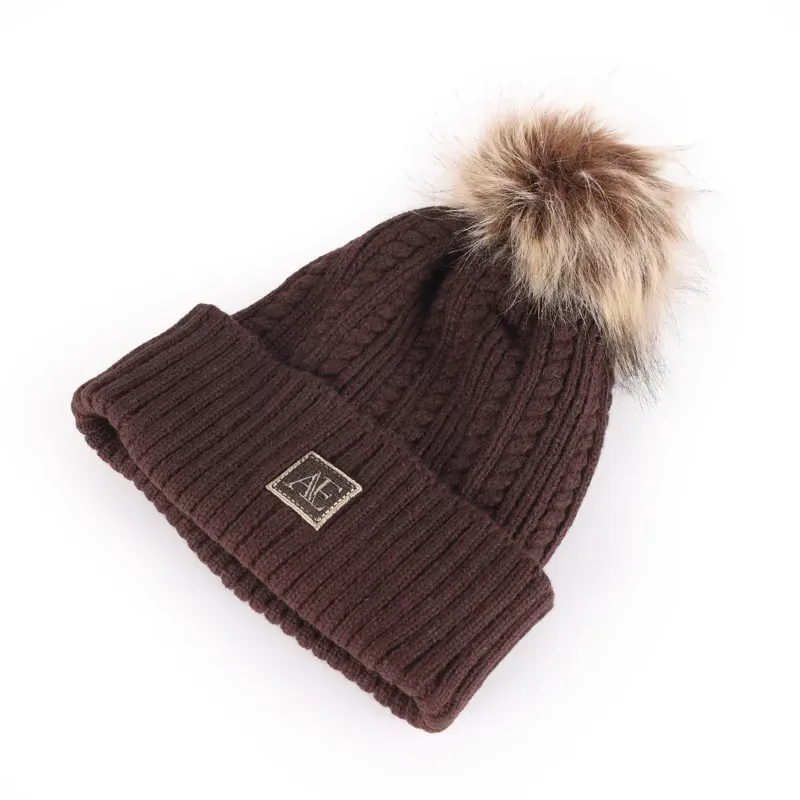 Aubrion Equestrian Knit Hat in Espresso