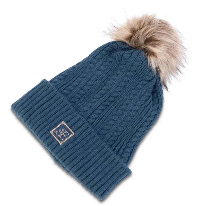 Aubrion Equestrian Knit Hat in Estate Blue