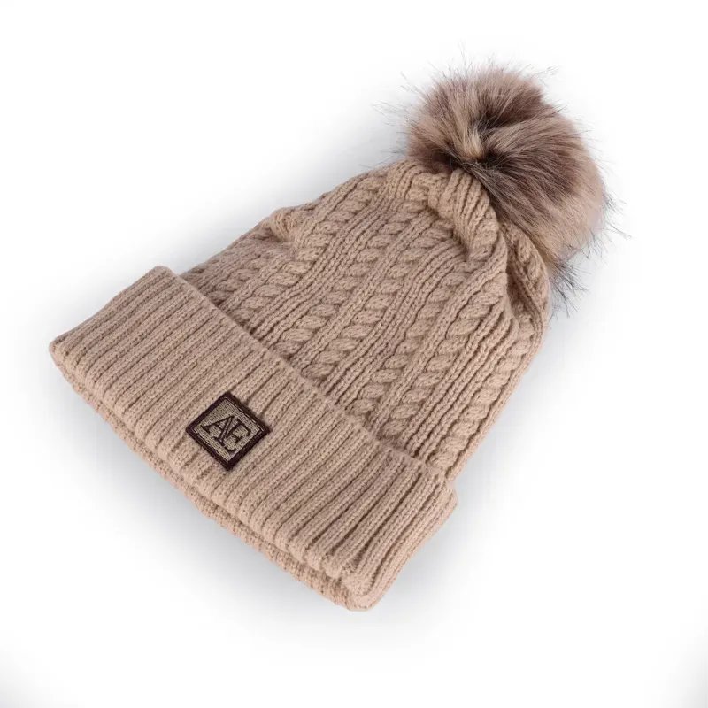 Aubrion Equestrian Knit Hat in Oat