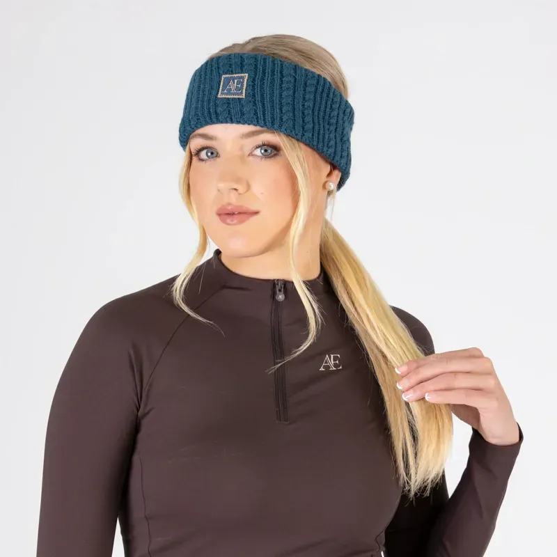 Aubrion Equestrian Knit Head Band in Estate Blue-1