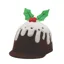 Equetech One Size Christmas Plum Pudding Hat Silk in Brown/White