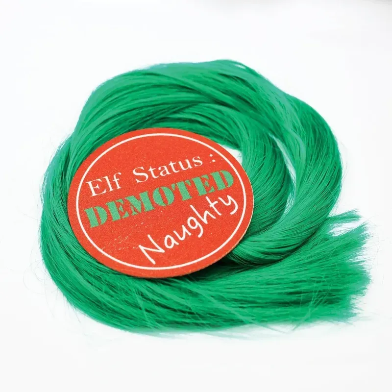 Equetech Cheeky Elf Festive Christmas Tail Tassel in Green