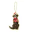 Equetech Chocolate Labrador Beaded Embroidered Christmas Tree Decoration in Brown