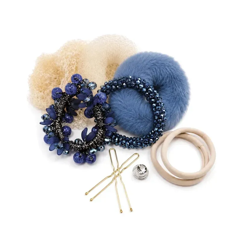 Equetech Competition Bun Kit Brunette/Blue
