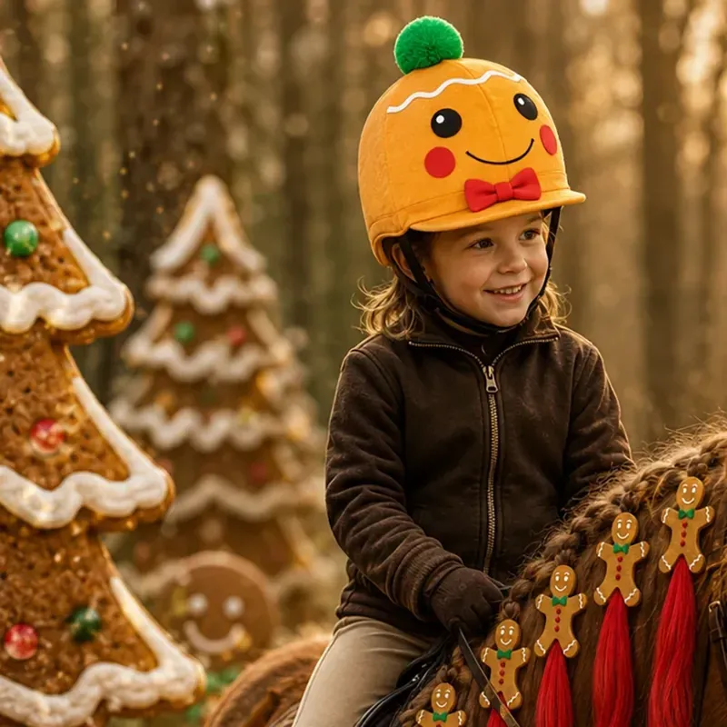 Equetech Childs Gingie Gingerbread Man Hat Silk in Tan-2