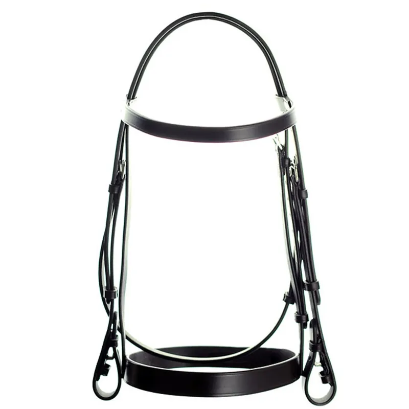 Dever Classic Plain Bridle - 1.5 inch Noseband - Black