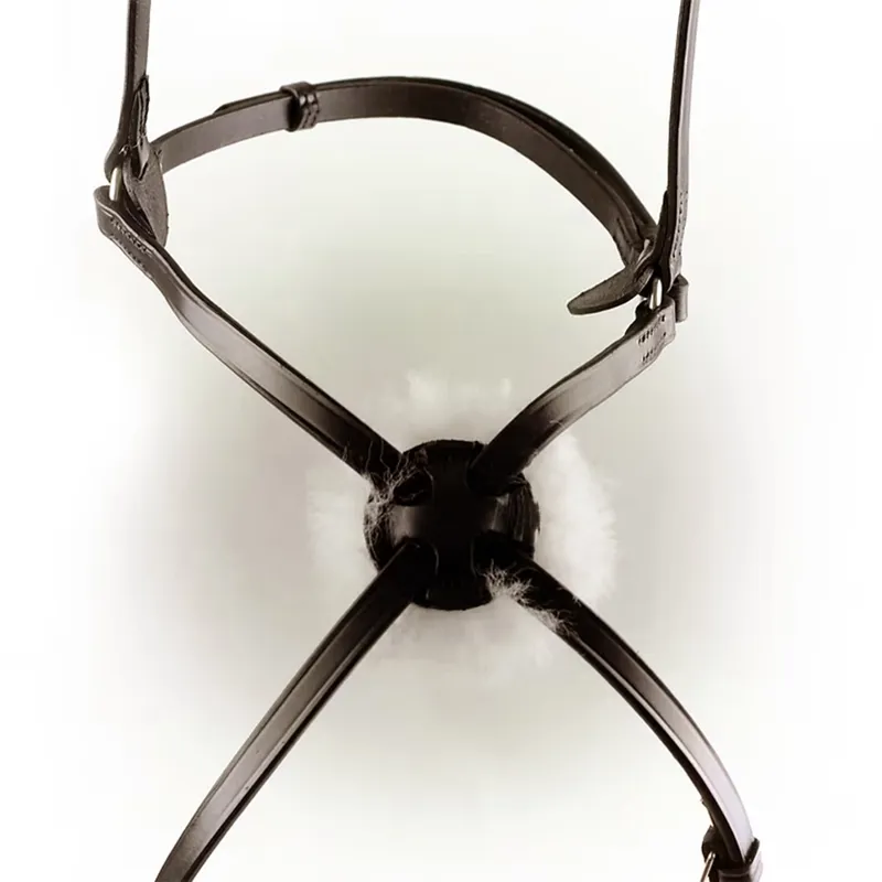 Dever Classic High Ring Comfort Style Grackle Noseband - Brown-1