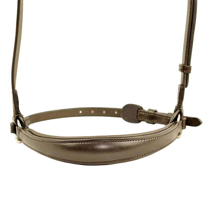 Dever Classic English Leather Padded Drop Noseband - Brown
