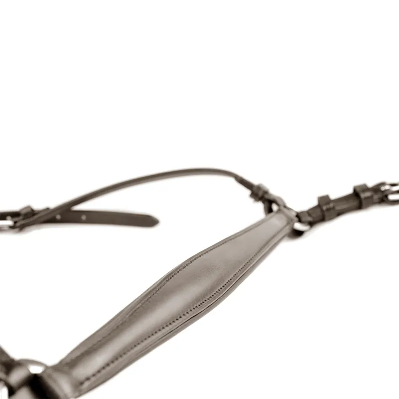 Dever Classic English Leather Padded Drop Noseband - Brown-4