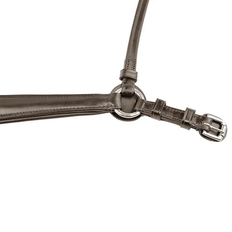 Dever Classic English Leather Padded Drop Noseband - Brown-3