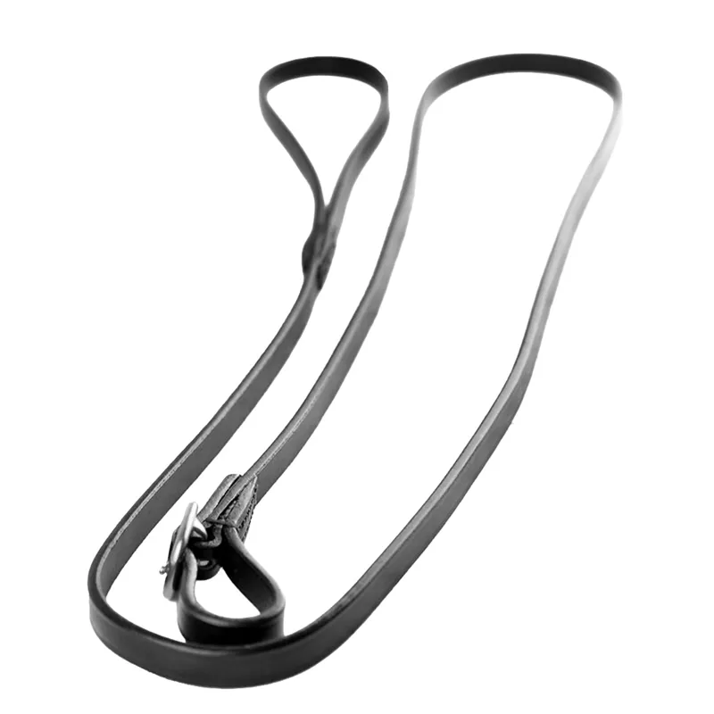Dever Classic Plain Leather Lead - Black