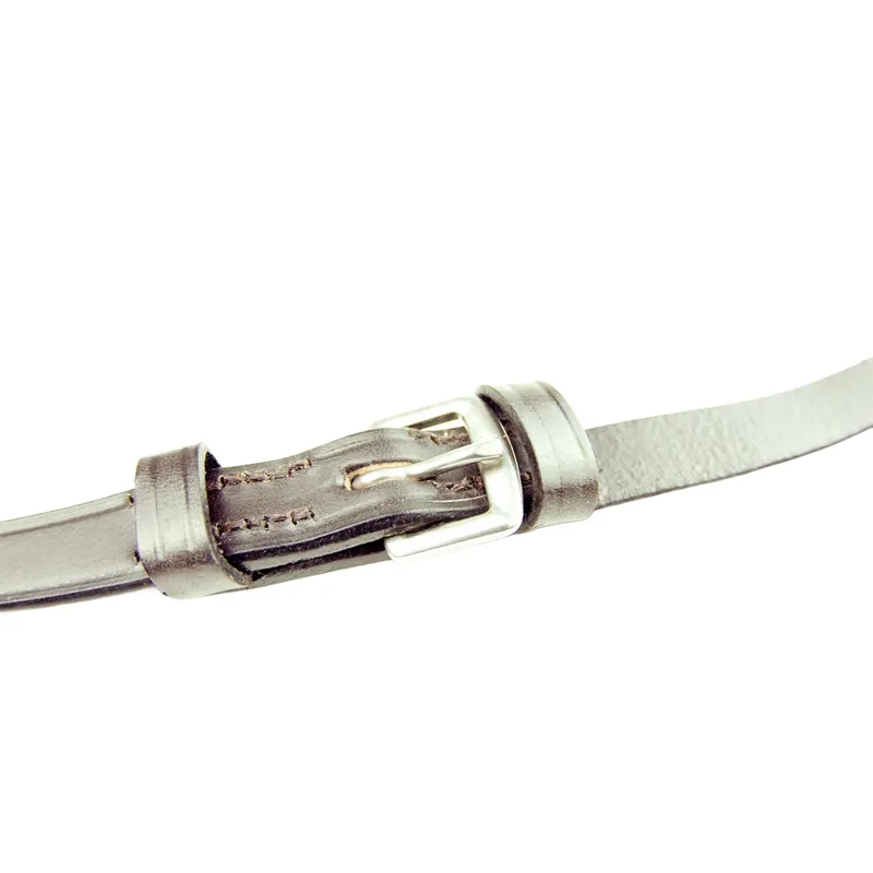 Dever Classic Buckle End Rubber Grip Reins - Brown-1