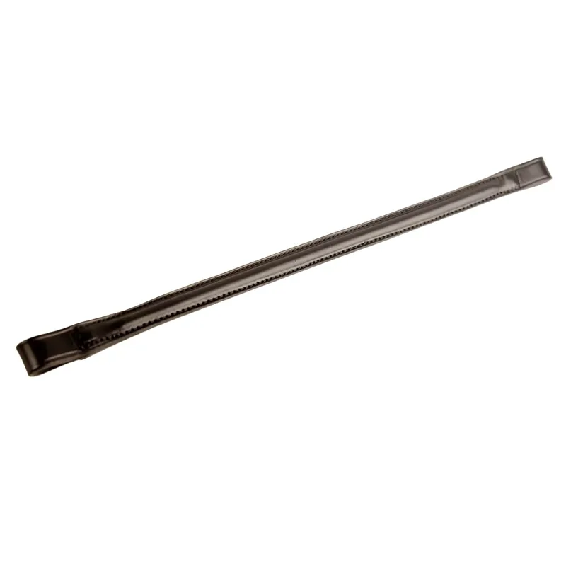 Dever Ascot Plain Raised Leather Browband - Brown