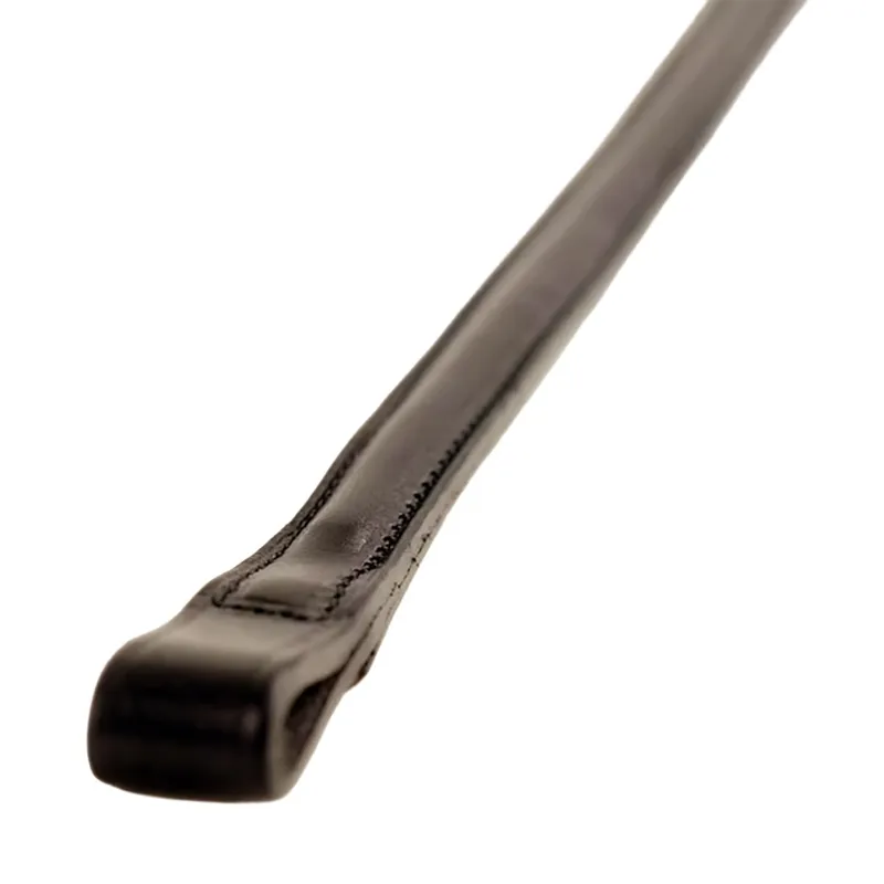Dever Classic Plain Raised Leather Browband - Brown-2