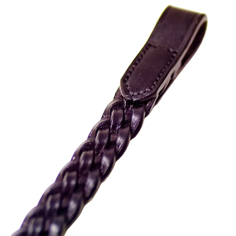 Dever Classic Braided Leather Browband - Brown