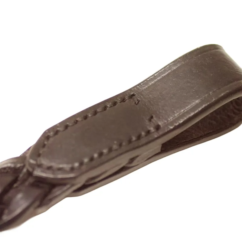 Dever Classic Braided Leather Browband - Brown-2
