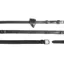 Dyon 1/2 Soft Leather Reins with 8 Integrated Stops - Black