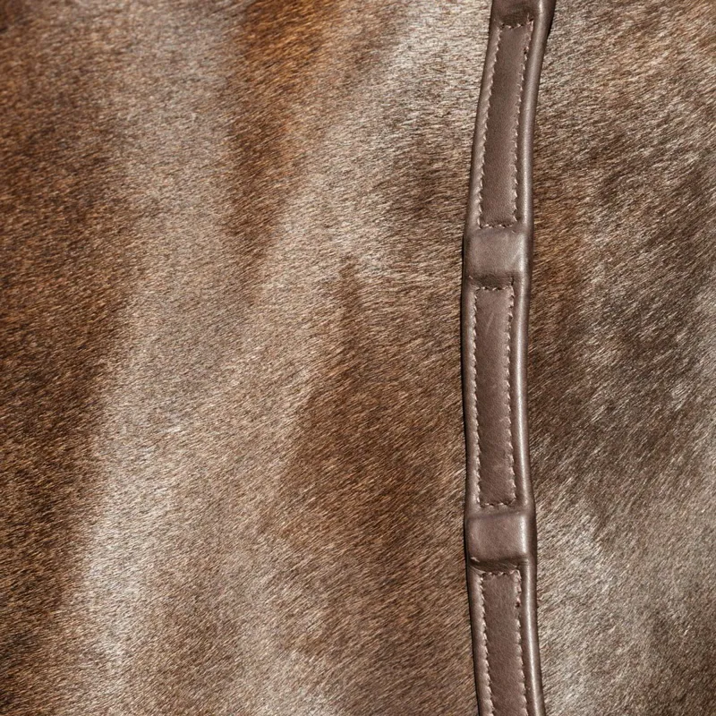 Dyon 1/2 Soft Leather Reins with 8 Integrated Stops - Brown-1