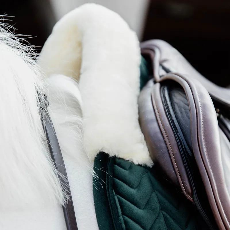 Kentucky Skin Friendly Velvet Jumping Saddle Pad - Pine Green-7