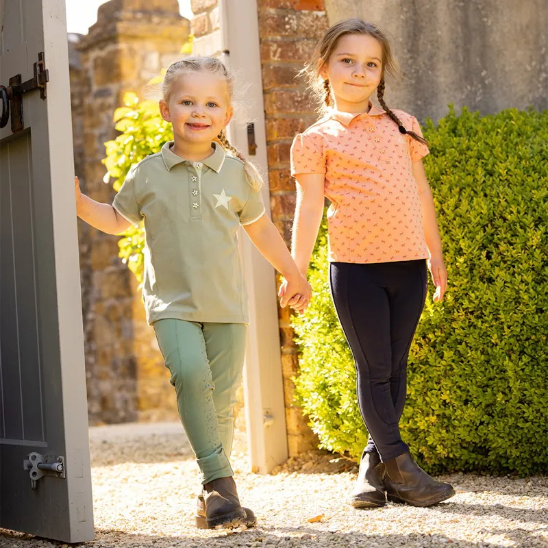 LeMieux Mini Junior Girls Polo Shirt - Sherbert-5
