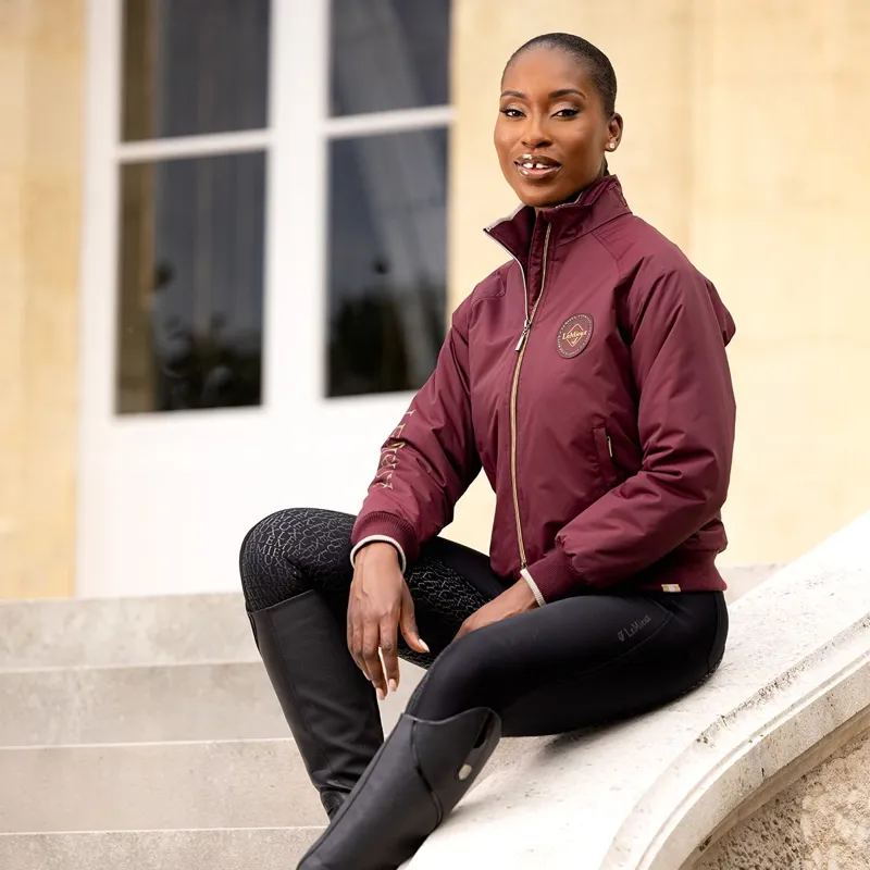LeMieux Elite Womens Crew Jacket - Burgundy-6