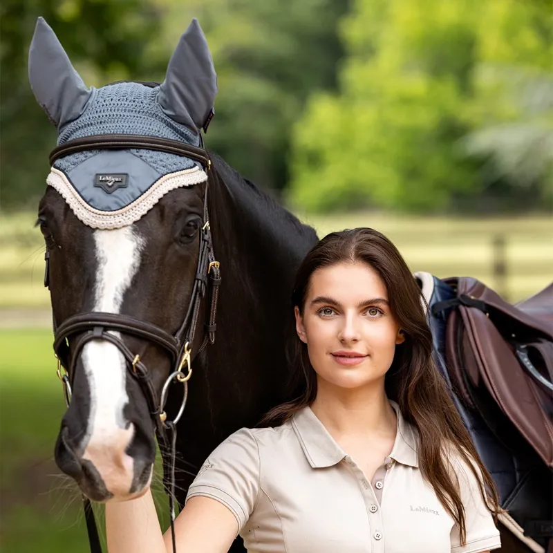 LeMieux Loire Fly Bonnet - Jay Blue-1