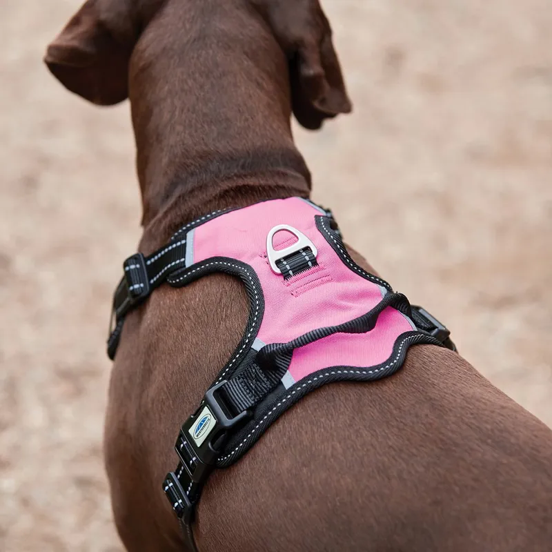 WeatherBeeta Anti-Pull/Travel Dog Harness - Black/Pink-3