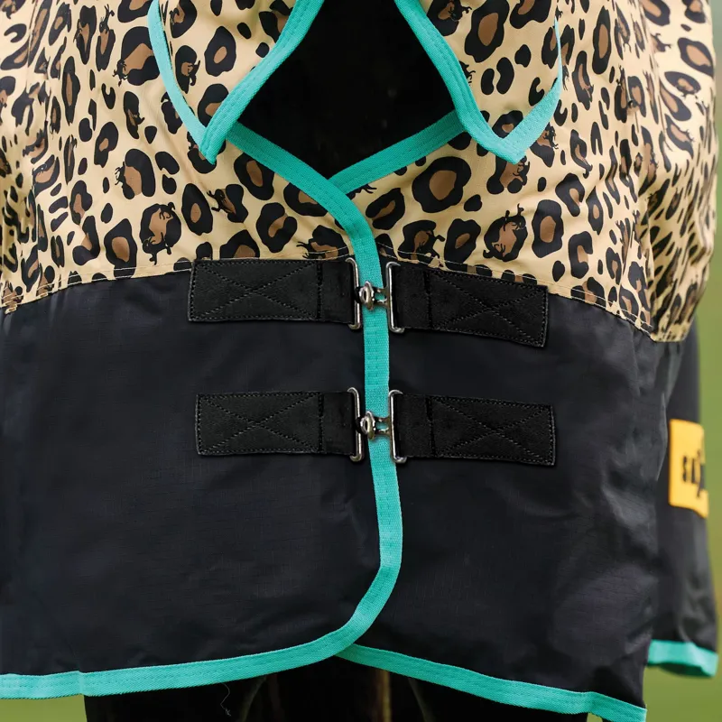 Saxon Defiant 600D Combo 200g Turnout Blanket - Leopard Print-2