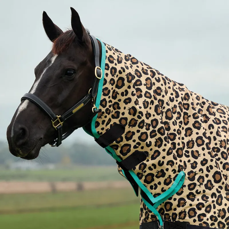 Saxon Defiant 600D Combo 200g Turnout Blanket - Leopard Print-1