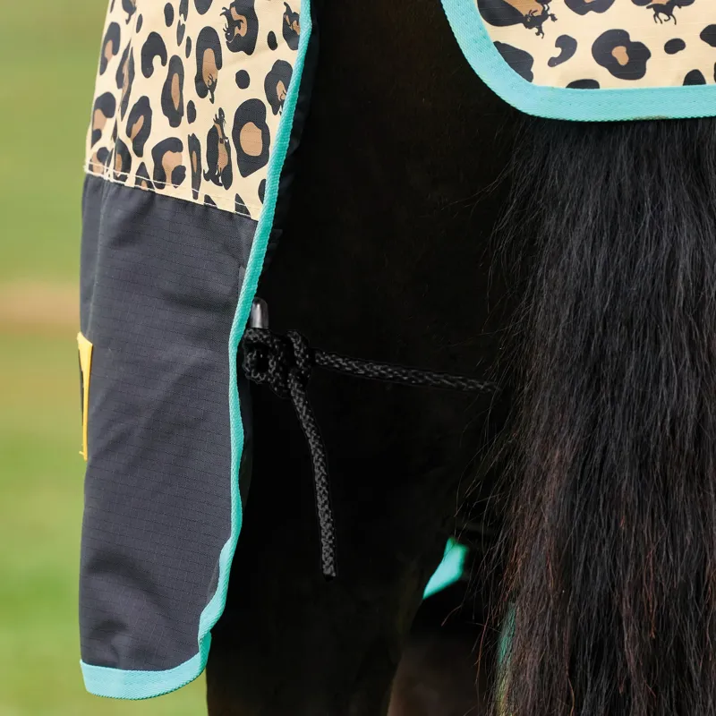 Saxon Defiant 600D Combo 200g Turnout Blanket - Leopard Print-5