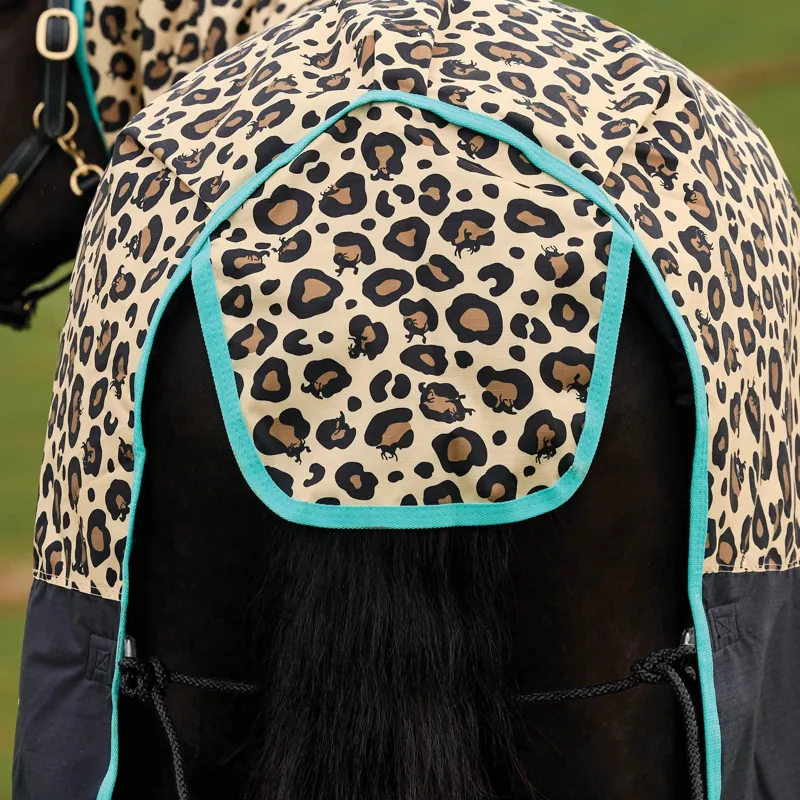 Saxon Defiant 600D Combo 200g Turnout Blanket - Leopard Print-6