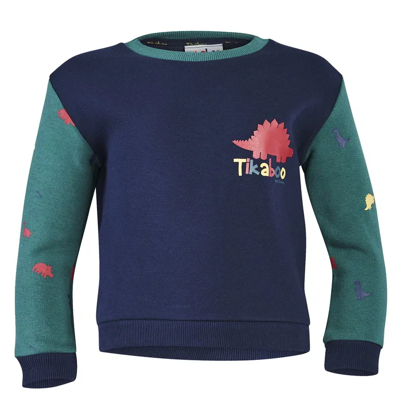 Tikaboo Junior Crew Neck Sweatshirt - Dinosaur