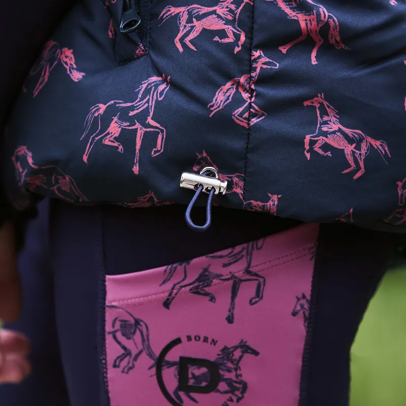 Dublin Patrice Junior Puffer Vest - Navy Frolicking Horse-7