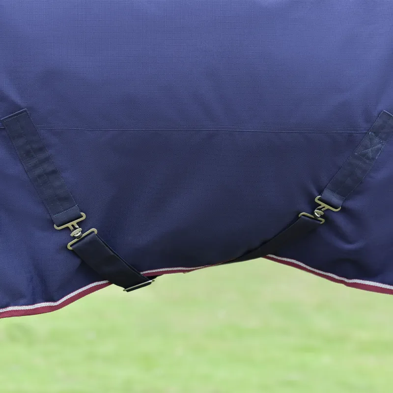 WeatherBeeta ComFiTec Essential 100g Turnout Blanket - Navy/Burgundy-4