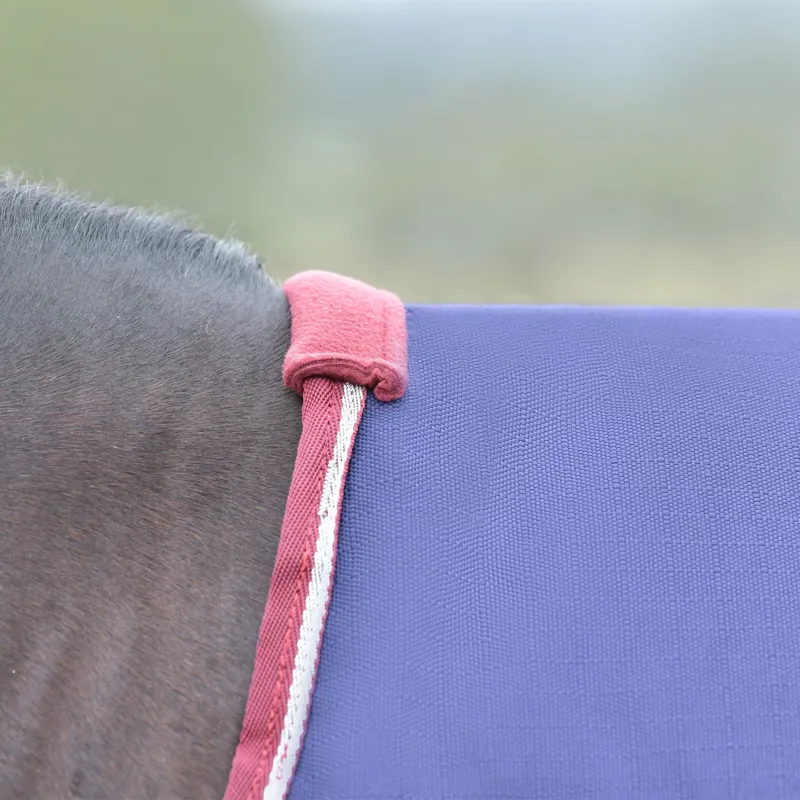 WeatherBeeta ComFiTec Essential 100g Turnout Blanket - Navy/Burgundy-5