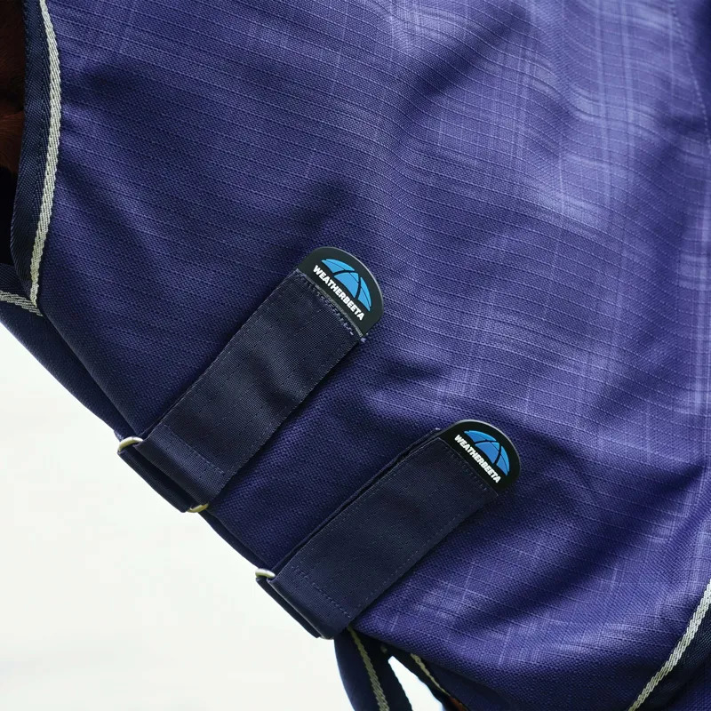 WeatherBeeta ComFiTec Prelim 100g Combo Turnout Blanket - Navy Plaid-7