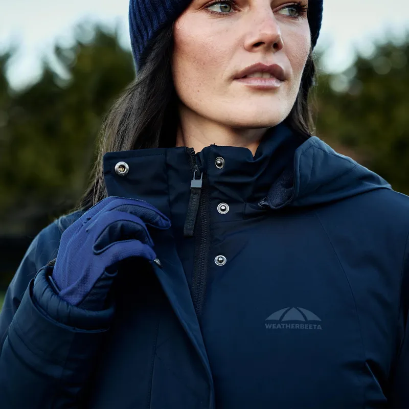 WeatherBeeta Protect Women's Waterproof Insulated Riding Jacket - Navy-4
