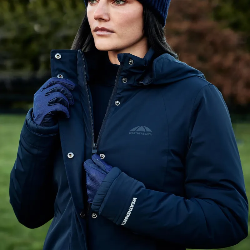 WeatherBeeta Protect Women's Waterproof Insulated Riding Jacket - Navy-6