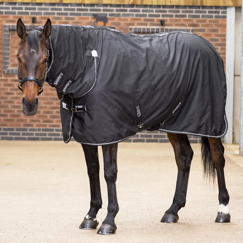 Shires Tempest Original Lite 600D 0g Combo Neck Stable Sheet - Black