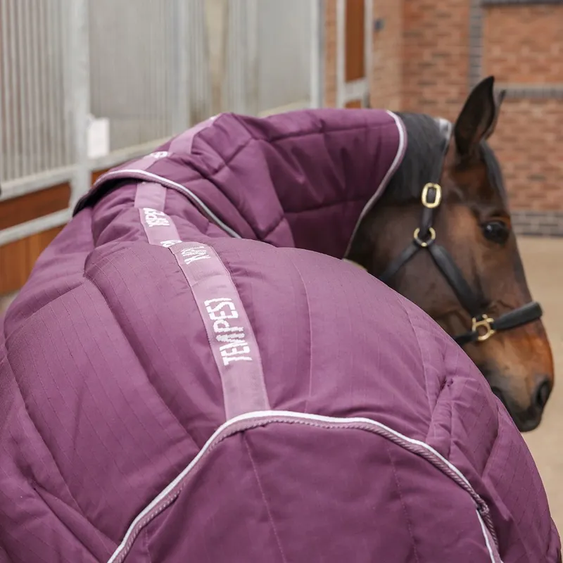 Shires Tempest Original 600D 300 Detach-A-Neck Stable Blanket - Burgundy-5