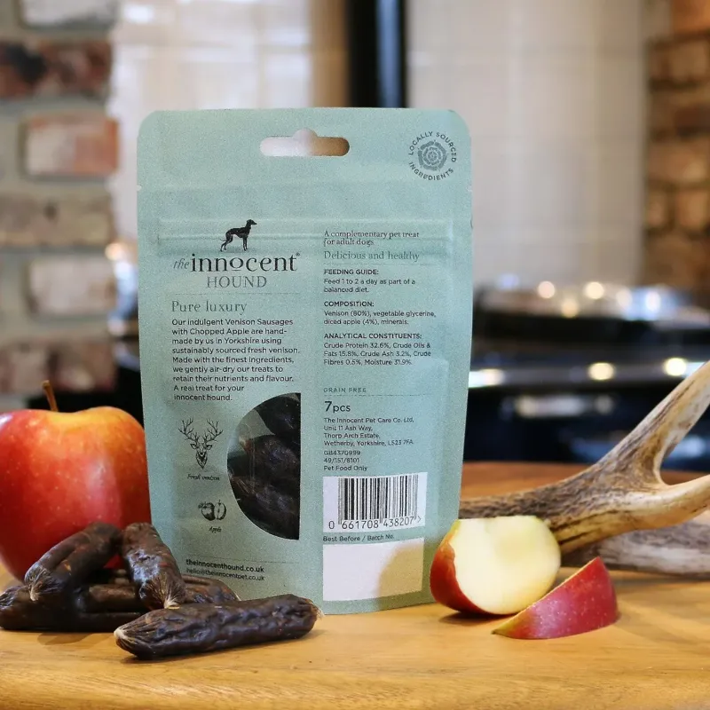 The Innocent Hound Dog Treats - Venison Sausage/Chopped Apple-2