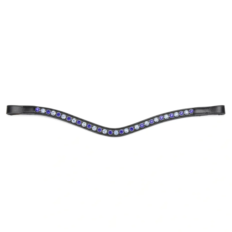 Velociti GARA Diamante Browband - Black/Blue Diamante