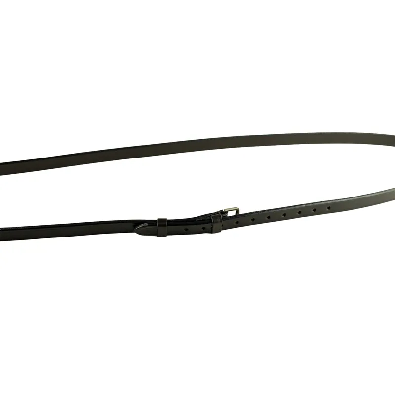 Dever Classic Plain Leather Neck Strap - Black