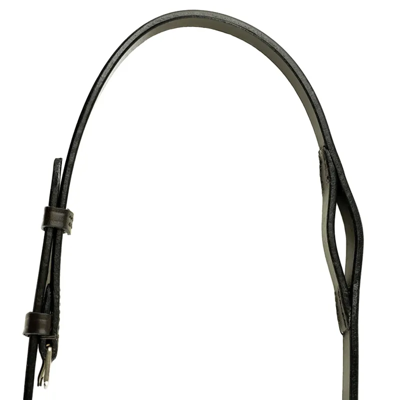 Dever Classic Leather Neck Strap With Loop - Black
