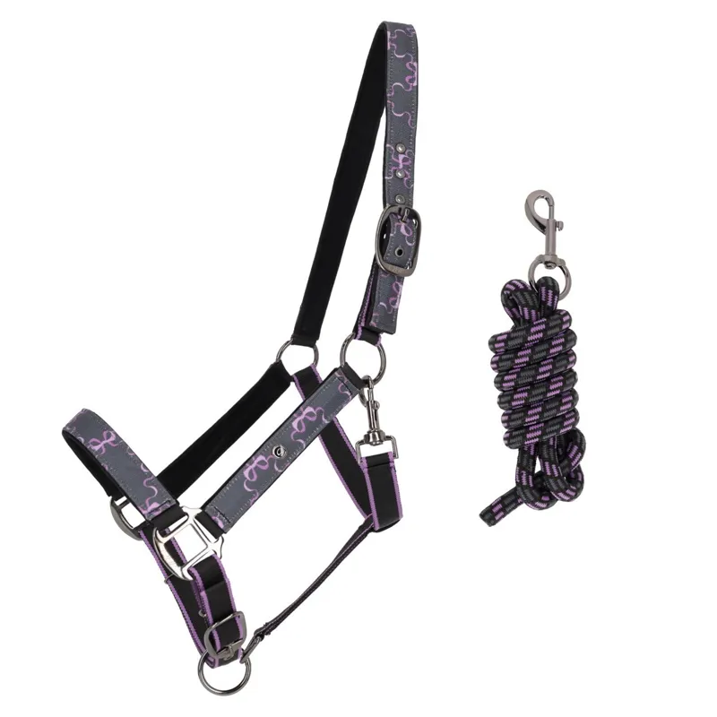 QHP Collection Halter and Lead Rope Set - Bouncing Bows