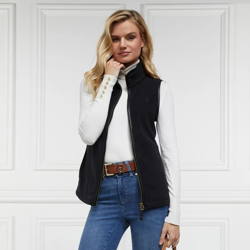 Holland Cooper Country Fleece Womens Vest - Black-1