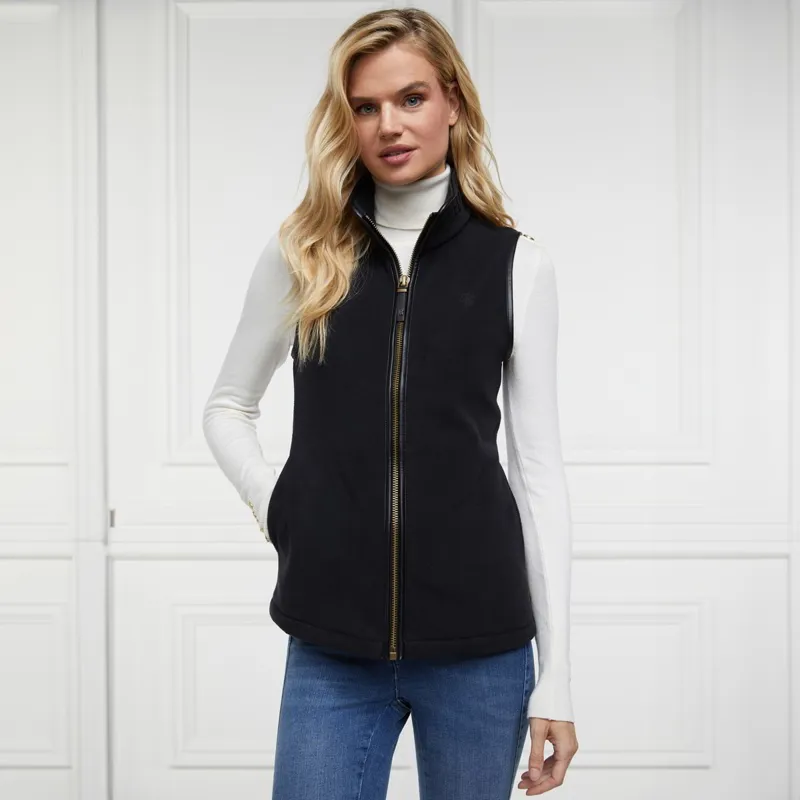 Holland Cooper Country Fleece Womens Vest - Black